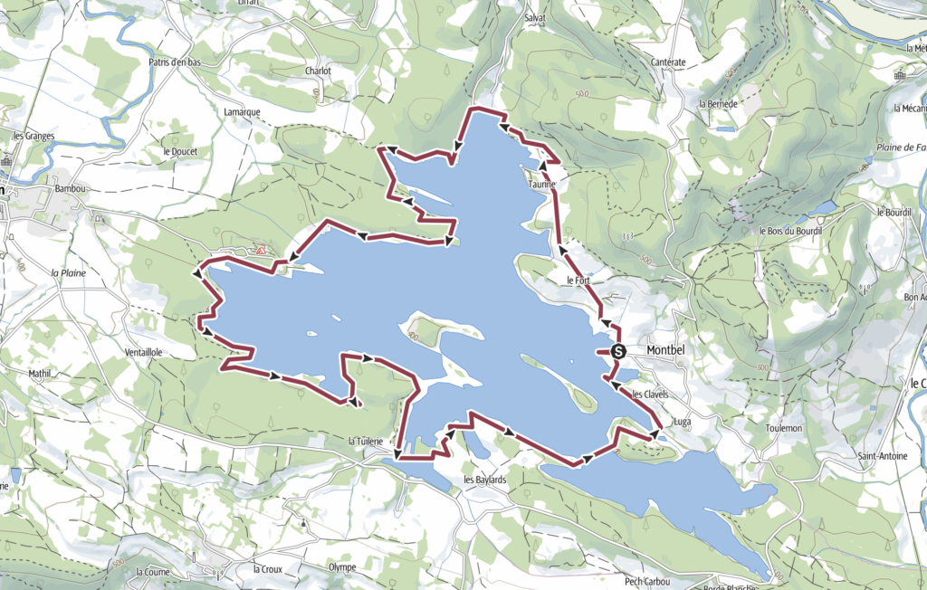 carte lac de montbel